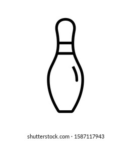 Bowling pin vector icon design templates on white background