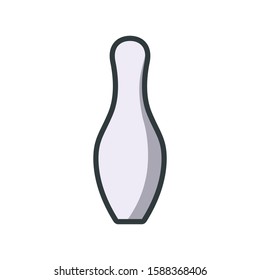 Bowling pin vector icon design templates on white background