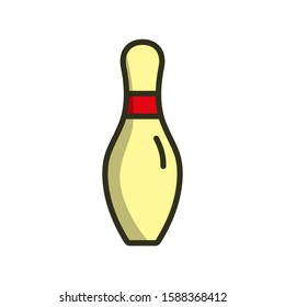 Bowling pin vector icon design templates on white background