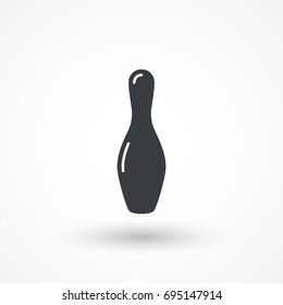 Bowling Pin vector icon. Leisure game sign. Recreation sport symbol