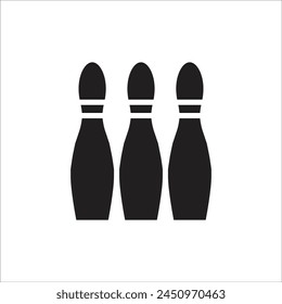 bowling pin vector icon line template