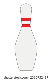 Bowling pin - vector illustration, isolated on white background