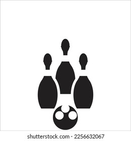 Bowlingstift-Vektorlinie neues Symbol