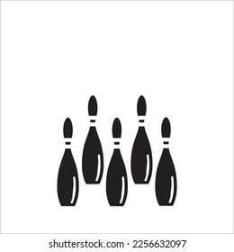 bowling pin vector line new icon