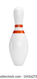 A bowling pin in a vector on a white background.Bowling pin logo in vector.