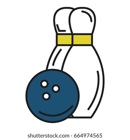 bowling pines isolated icon