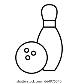 bowling pines isolated icon