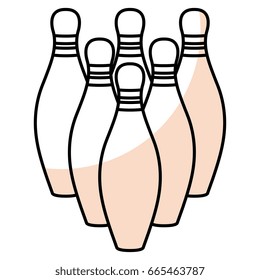 bowling pines isolated icon