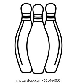 Bowling Pines Isolated Icon Stock Vector (Royalty Free) 665464003 ...