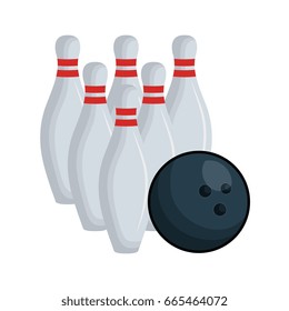 bowling pines isolated icon