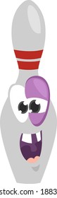 Bowling pin,illustration,vector on white background