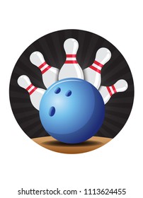 bowling pins badge 