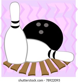 Bowling Pins and Ball