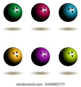 Bowling Pins And Ball #d Sport Vector Illustration 