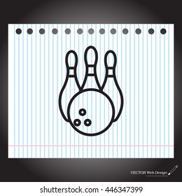 Bowling Pins and Bowling Ball icon