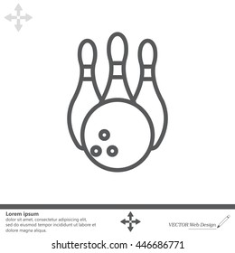 Bowling Pins and Bowling Ball icon