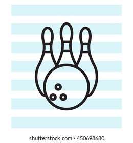 Bowling Pins and Bowling Ball icon