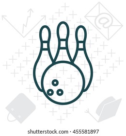 Bowling Pins and Bowling Ball icon