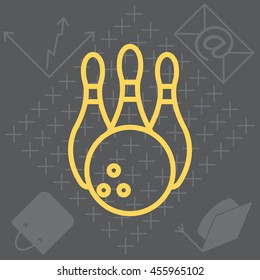 Bowling Pins and Bowling Ball icon