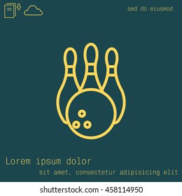 Bowling Pins and Bowling Ball icon