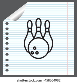 Bowling Pins and Bowling Ball icon