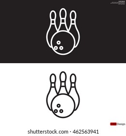 Bowling Pins and Bowling Ball icon