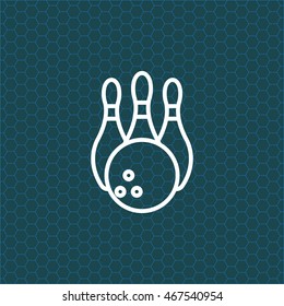 Bowling Pins and Bowling Ball icon
