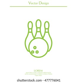 Bowling Pins and Bowling Ball icon