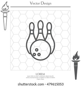 Bowling Pins and Bowling Ball icon
