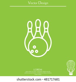 Bowling Pins and Bowling Ball icon