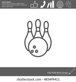 Bowling Pins and Bowling Ball icon