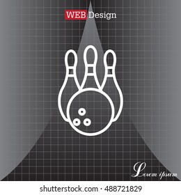 Bowling Pins and Bowling Ball icon