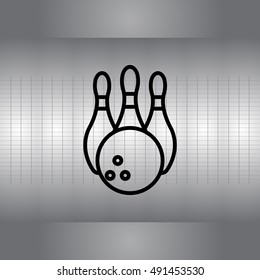Bowling Pins and Ball icon