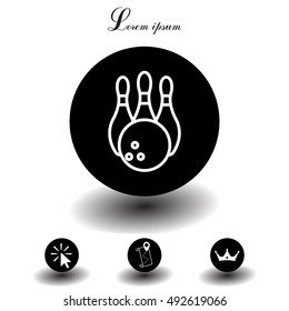 Bowling Pins and Bowling Ball icon