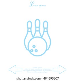 Bowling Pins and Bowling Ball icon