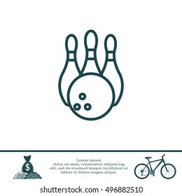 Bowling Pins and Bowling Ball icon