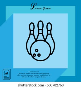 Bowling Pins and Bowling Ball icon