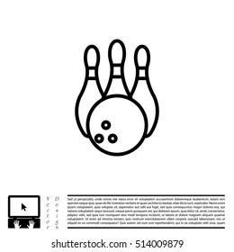 Bowling Pins and Bowling Ball icon