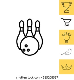 Bowling Pins and Bowling Ball icon
