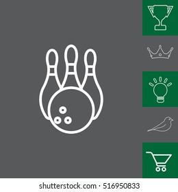 Bowling Pins and Bowling Ball icon
