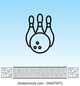 Bowling Pins and Bowling Ball icon