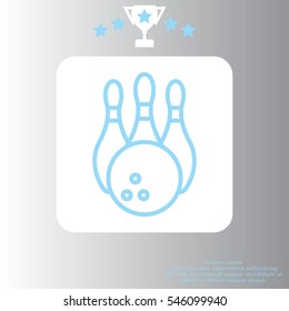 Bowling Pins and Bowling Ball icon