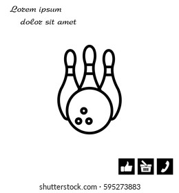 Bowling Pins and Bowling Ball icon