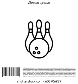 Bowling Pins and Bowling Ball icon