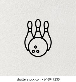 Bowling Pins and Bowling Ball icon