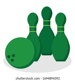 Bowling pins and ball icon vector illustration design