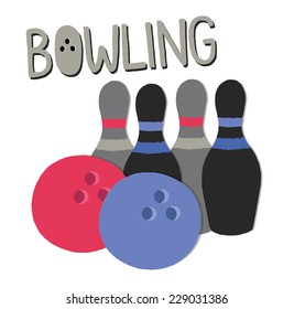 Bowling pins and balls