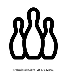 Bowling Pins bold thick line icon 