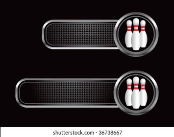 bowling pins diamond textured banners