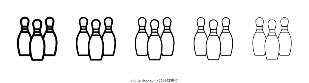 Bowling pins icon concept. graphic design, logo, Web, UI.
